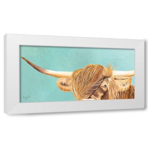 On Point Highland White Modern Wood Framed Art Print by Fifer, Diane