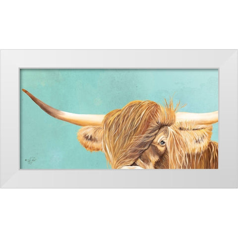 On Point Highland White Modern Wood Framed Art Print by Fifer, Diane