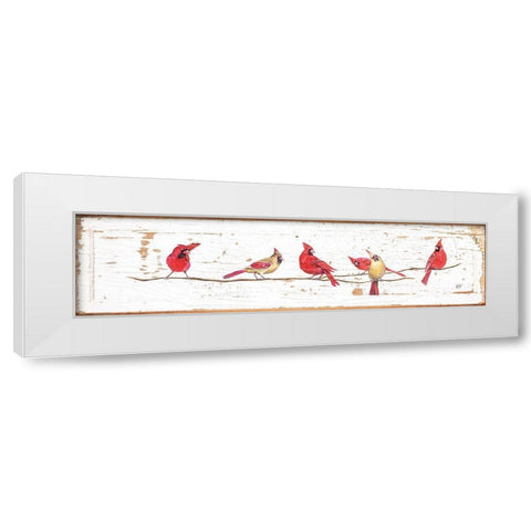 Lets Tweet White Modern Wood Framed Art Print by Fifer, Diane