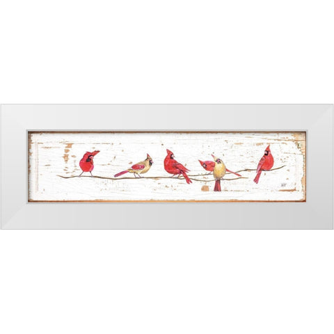 Lets Tweet White Modern Wood Framed Art Print by Fifer, Diane