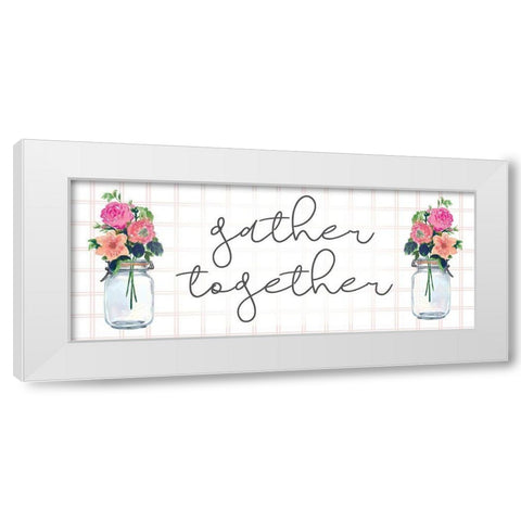 Gather Together White Modern Wood Framed Art Print by Dogwood Portfolio