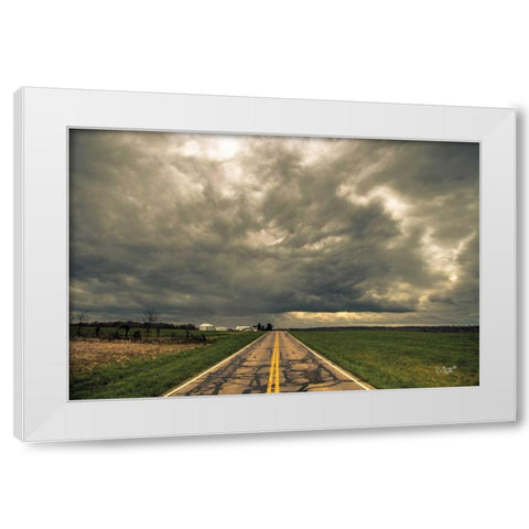 Storm Season I White Modern Wood Framed Art Print by Quillen, Donnie
