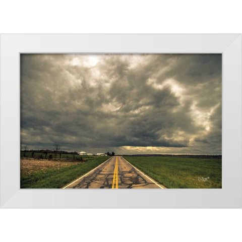 Storm Season I White Modern Wood Framed Art Print by Quillen, Donnie