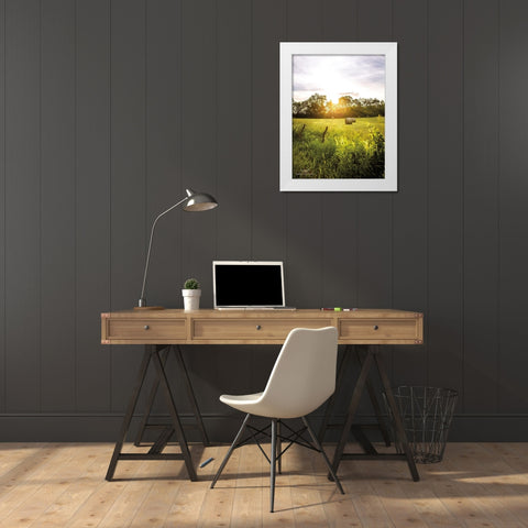 Daybreak in the Country I White Modern Wood Framed Art Print by Quillen, Donnie