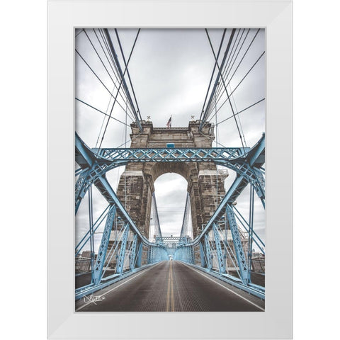 The Blues I White Modern Wood Framed Art Print by Quillen, Donnie