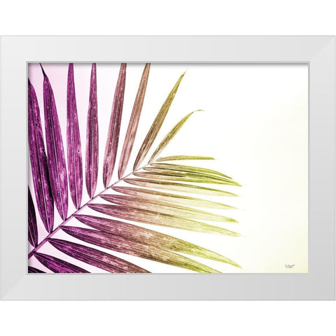 Rainbow Leaf White Modern Wood Framed Art Print by Quillen, Donnie