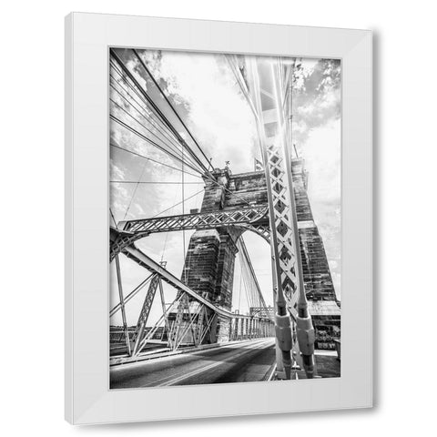 Bridge View I White Modern Wood Framed Art Print by Quillen, Donnie