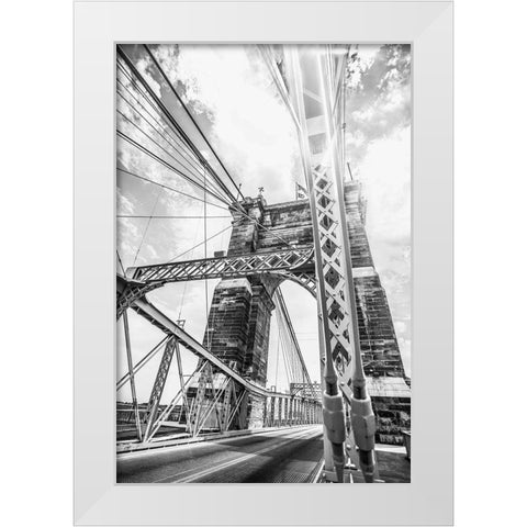 Bridge View I White Modern Wood Framed Art Print by Quillen, Donnie