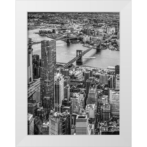 Cityscape White Modern Wood Framed Art Print by Quillen, Donnie