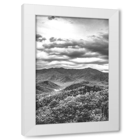 Mountain View White Modern Wood Framed Art Print by Quillen, Donnie
