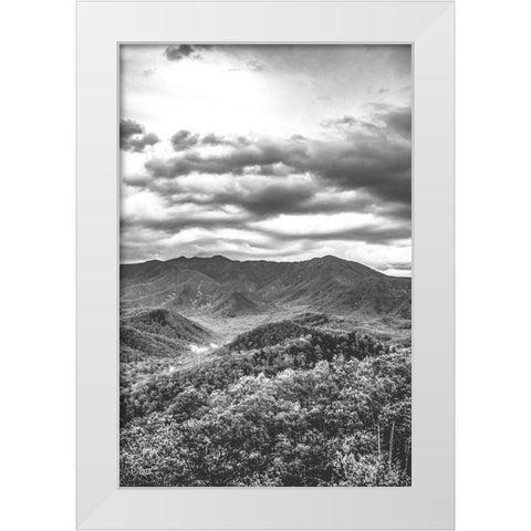 Mountain View White Modern Wood Framed Art Print by Quillen, Donnie