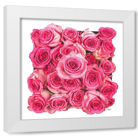 Roses a Plenty White Modern Wood Framed Art Print by Quillen, Donnie
