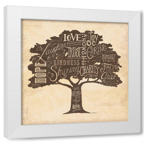 Family Attributes II White Modern Wood Framed Art Print by Strain, Deb