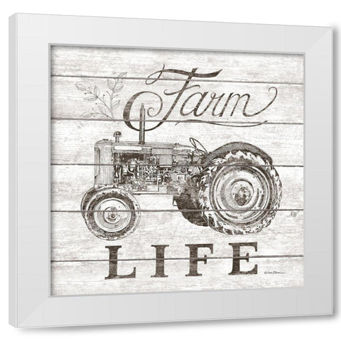 Farm Life White Modern Wood Framed Art Print by Strain, Deb