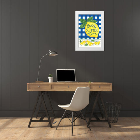 Sweet Summertime White Modern Wood Framed Art Print by Deb Strain