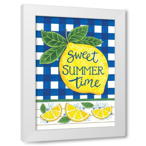Sweet Summertime White Modern Wood Framed Art Print by Deb Strain