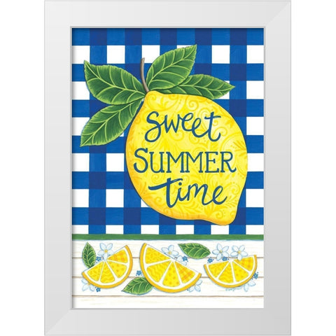 Sweet Summertime White Modern Wood Framed Art Print by Deb Strain