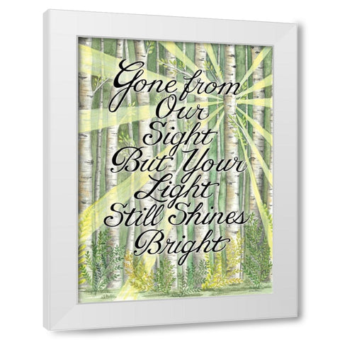 Gone From Our Sight White Modern Wood Framed Art Print by Strain, Deb