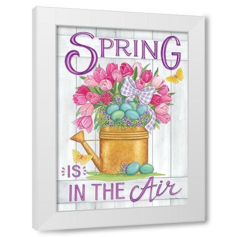 Spring is in the Air White Modern Wood Framed Art Print by Strain, Deb