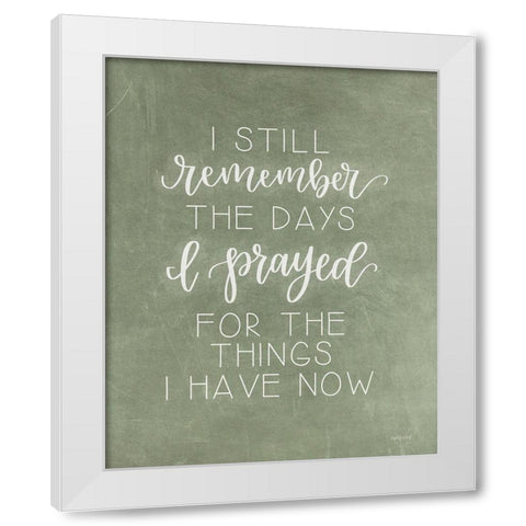 I Still Remember White Modern Wood Framed Art Print by Imperfect Dust