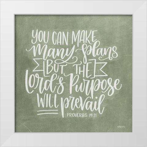 The Lords Purpose White Modern Wood Framed Art Print by Imperfect Dust