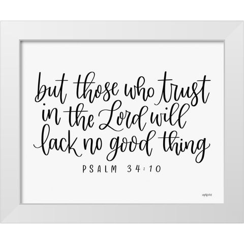 Trust in the Lord White Modern Wood Framed Art Print by Imperfect Dust