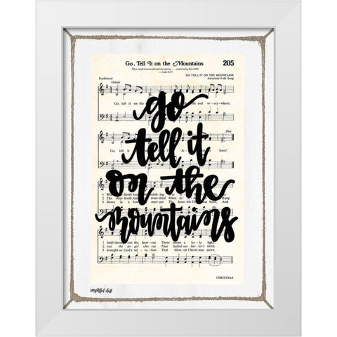 Go Tell It White Modern Wood Framed Art Print by Imperfect Dust