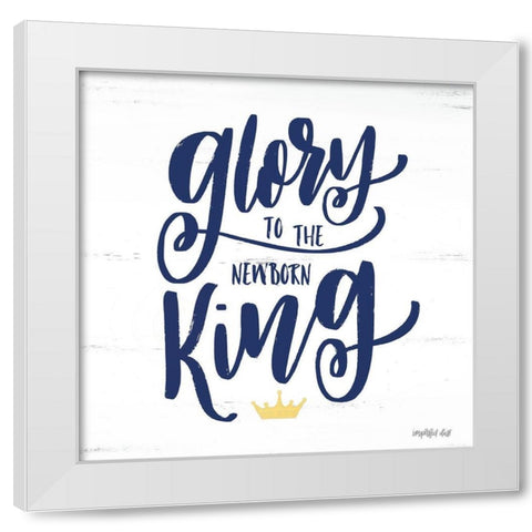 Newborn King White Modern Wood Framed Art Print by Imperfect Dust