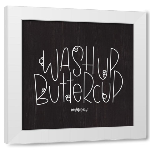 Wash Up Buttercup White Modern Wood Framed Art Print by Imperfect Dust