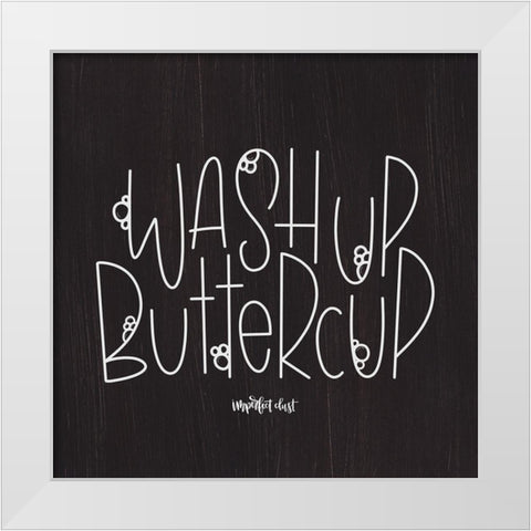 Wash Up Buttercup White Modern Wood Framed Art Print by Imperfect Dust