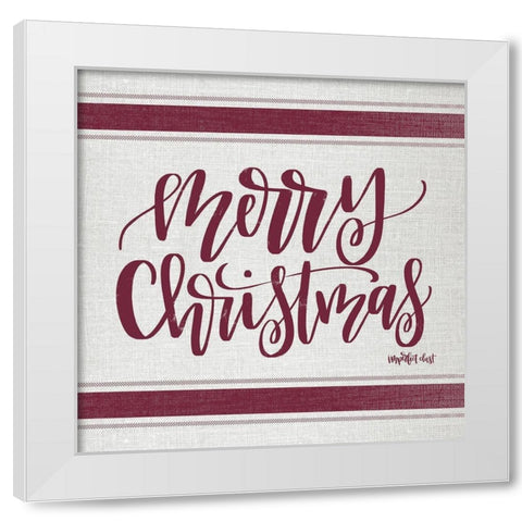 Merry Christmas   White Modern Wood Framed Art Print by Imperfect Dust