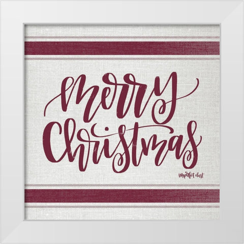 Merry Christmas   White Modern Wood Framed Art Print by Imperfect Dust