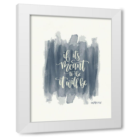 Meant to Be White Modern Wood Framed Art Print by Imperfect Dust