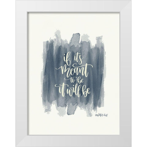 Meant to Be White Modern Wood Framed Art Print by Imperfect Dust