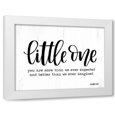 Little One White Modern Wood Framed Art Print by Imperfect Dust