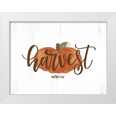 Harvest Pumpkin White Modern Wood Framed Art Print by Imperfect Dust