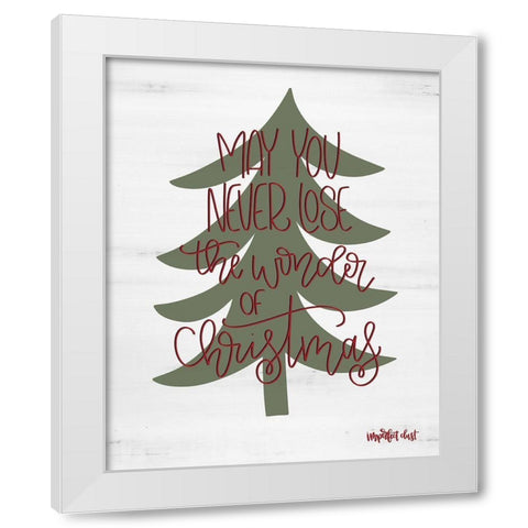 Wonder of Christmas White Modern Wood Framed Art Print by Imperfect Dust