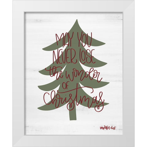 Wonder of Christmas White Modern Wood Framed Art Print by Imperfect Dust