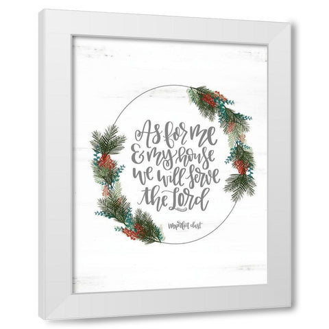 Joshua 24:15 White Modern Wood Framed Art Print by Imperfect Dust