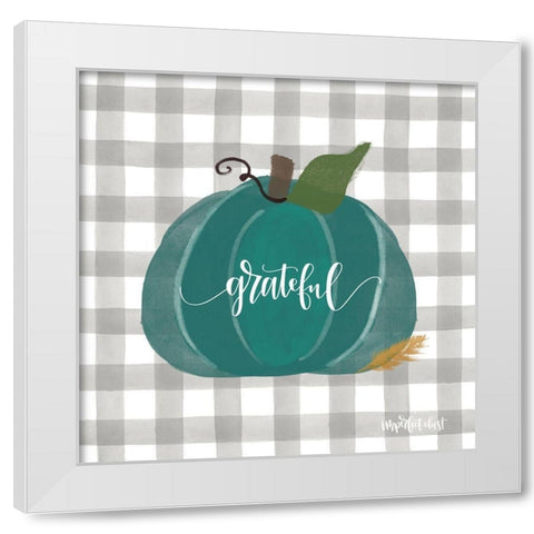 Grateful White Modern Wood Framed Art Print by Imperfect Dust