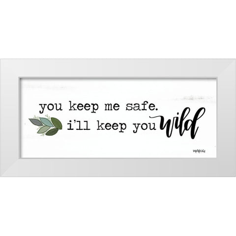 Keep You Wild     White Modern Wood Framed Art Print by Imperfect Dust