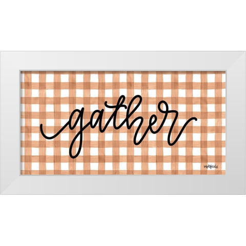 Gather Terracotta White Modern Wood Framed Art Print by Imperfect Dust