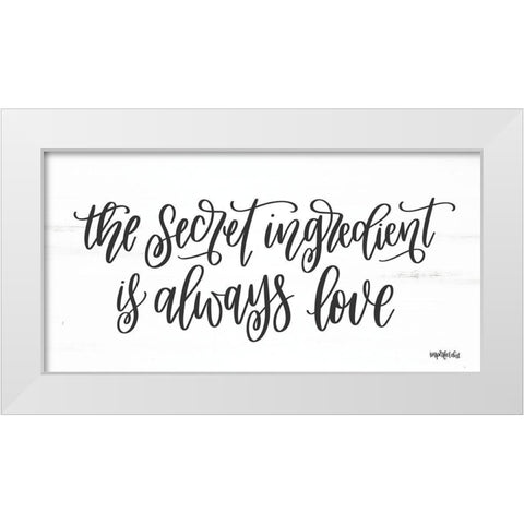 Secret Ingredient White Modern Wood Framed Art Print by Imperfect Dust