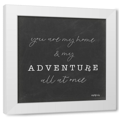 My Adventure  White Modern Wood Framed Art Print by Imperfect Dust