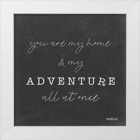 My Adventure  White Modern Wood Framed Art Print by Imperfect Dust