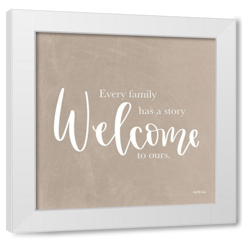 Welcome White Modern Wood Framed Art Print by Imperfect Dust