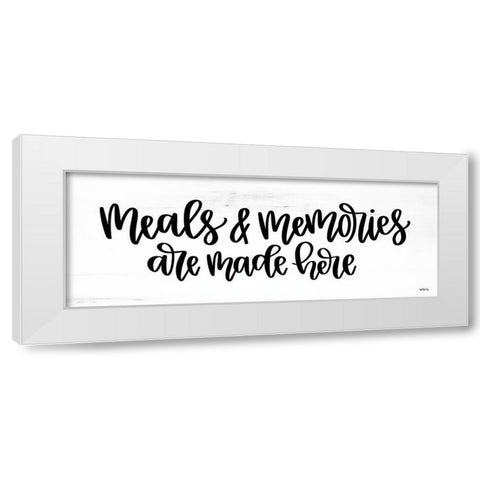 Meals + Memories White Modern Wood Framed Art Print by Imperfect Dust