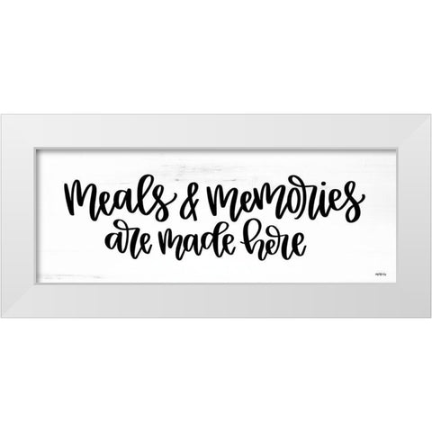 Meals + Memories White Modern Wood Framed Art Print by Imperfect Dust