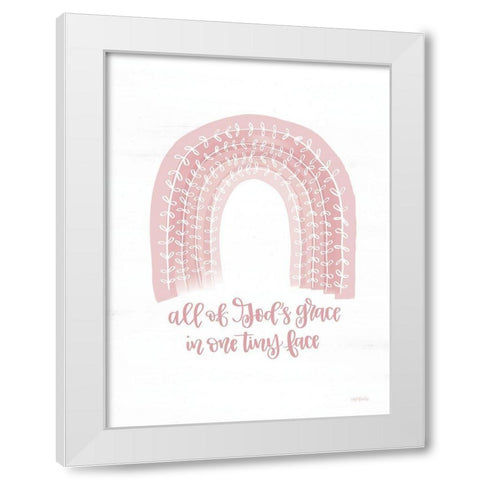 All of Gods Grace    White Modern Wood Framed Art Print by Imperfect Dust