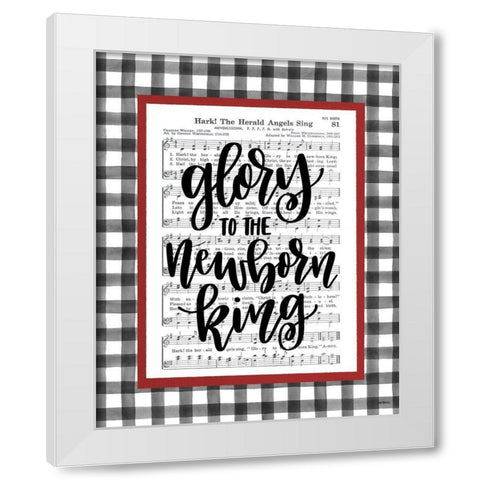Glory to the Newborn King     White Modern Wood Framed Art Print by Imperfect Dust